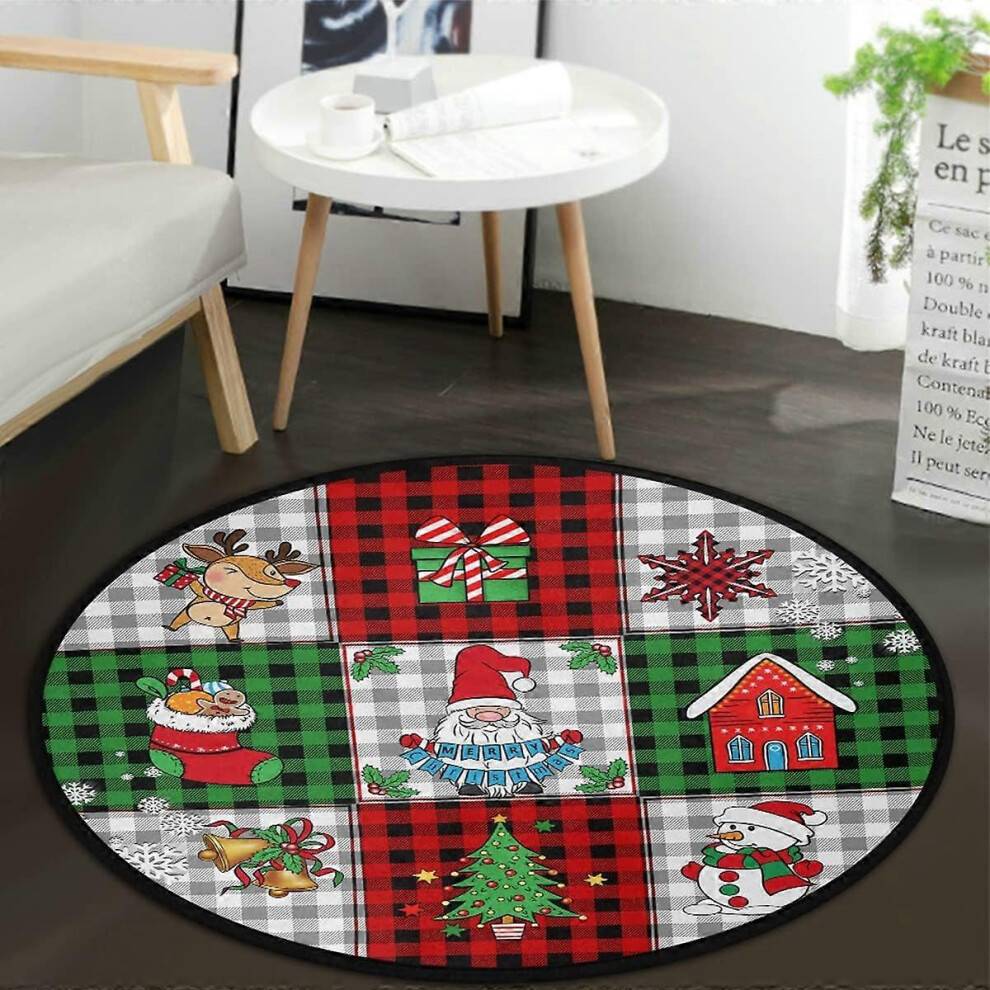 Kikidex Round Area Indoor Decorative Rug