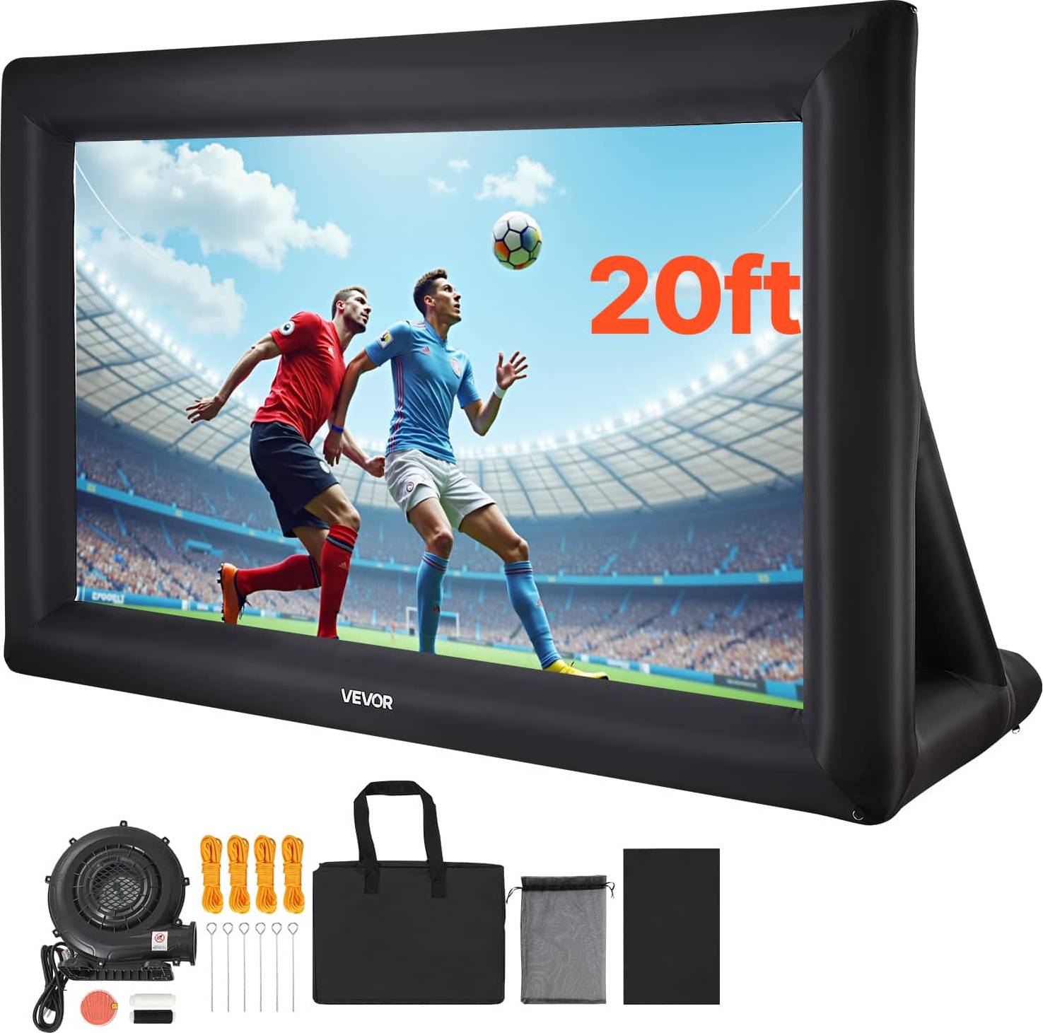 Inflatable projector screen VEVOR 20FT Inflatable Projector Screen 250W