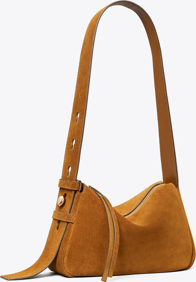 Tory Burch Romy Suede Small Shoulder Bag - Brun