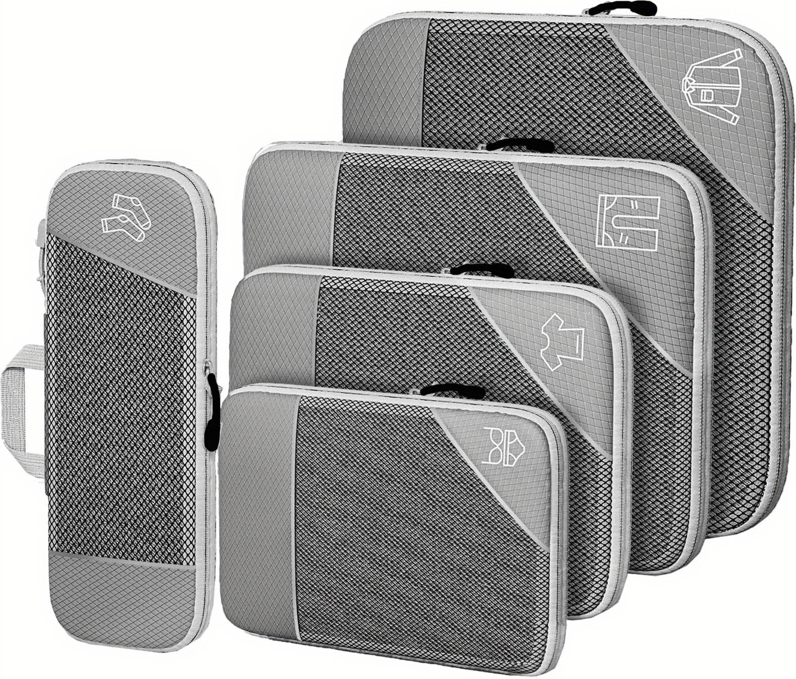 Packing cubes Temu 5pcs Ultralight Compression Packing Cubes