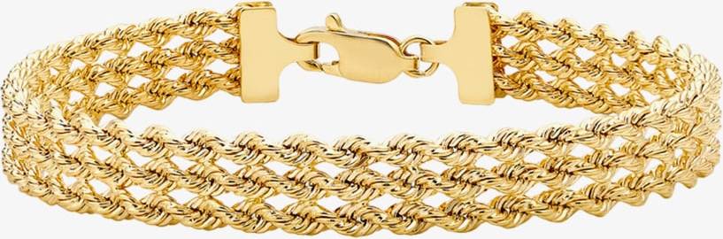 Gold Classic 9ct Yellow Three Row Rope Bracelet