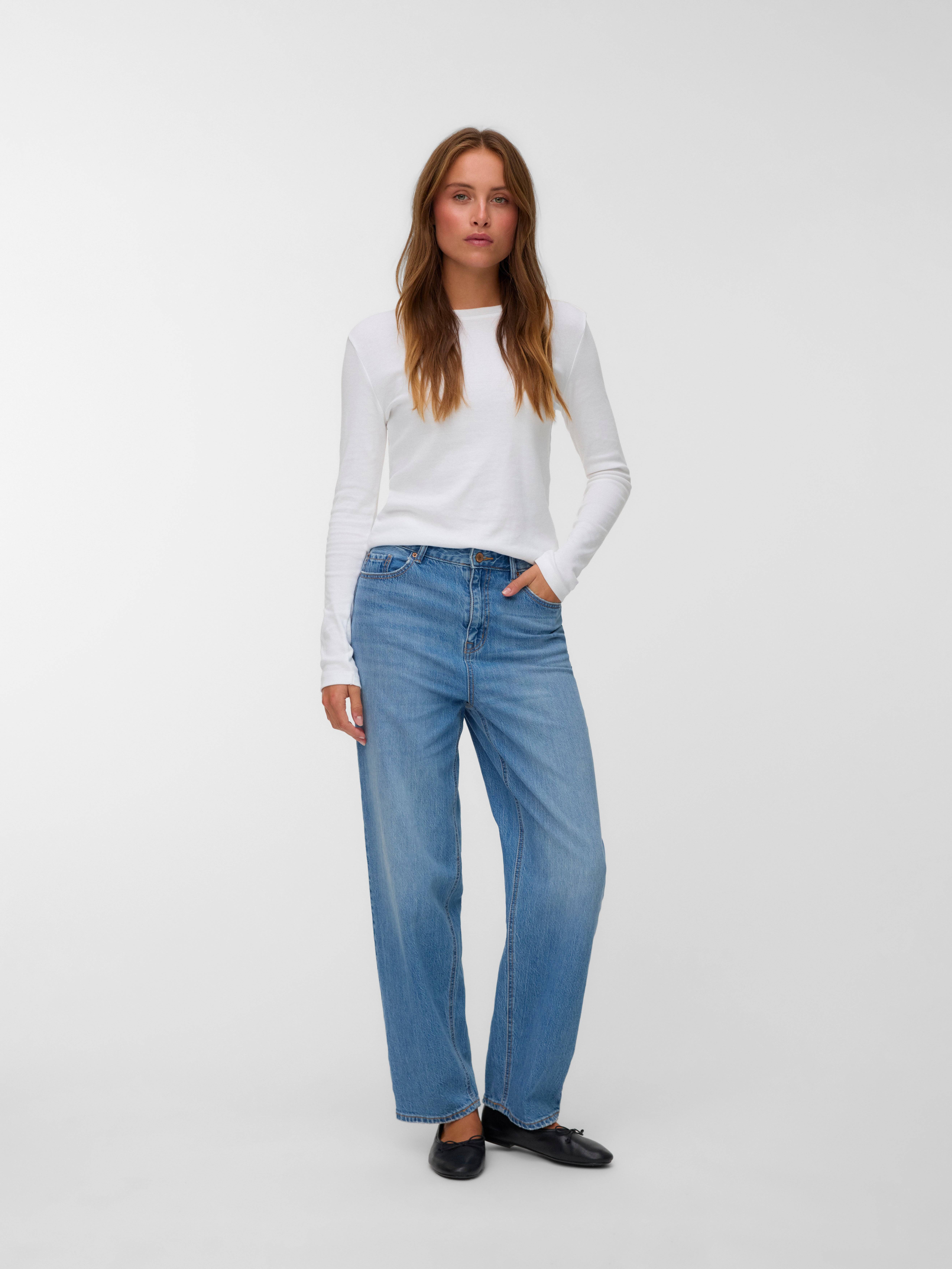 Vero Moda High Rise Barrel Fit Jeans