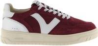 Victoria Split Leather Contrast Sneakers - Rouge