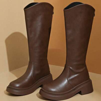 Shein V-Cut Over-The-Knee Tall Riding Boots - Spring/Autumn