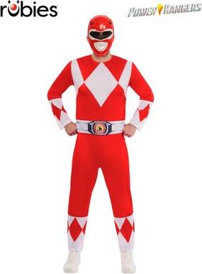 Rubies Mighty Morphin Red Power Ranger Large