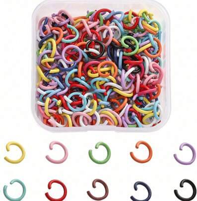 Shein Colorful Zinc Alloy Split Rings 200pcs