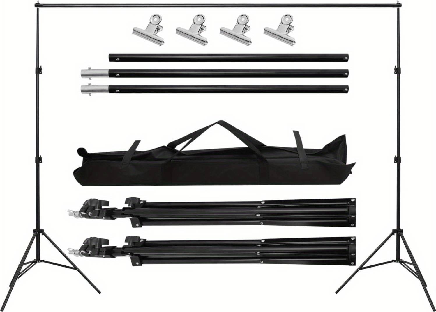 Adjustable Backdrop Stand Kit 2x2m