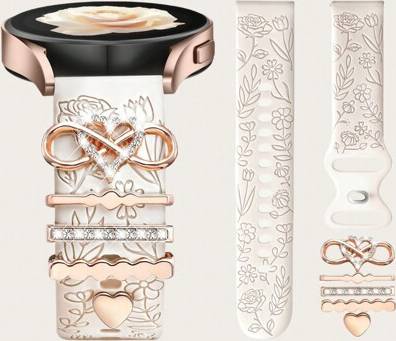Shein 6 In 1 Floral Engraved Band Decorative Rings