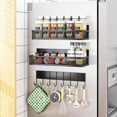 Shein Magnetic Spice Rack For Refrigerator 3 Pack