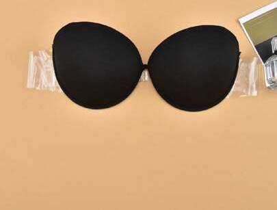 Strapless push up bra Shein Solid Color Strapless Push-Up Bra Backless Invisible