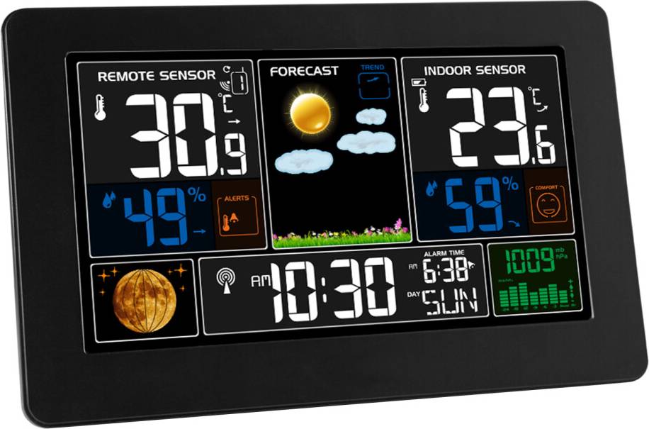 Outdoor clock and thermometer 3-In-1 Weather Station Clock Thermometer