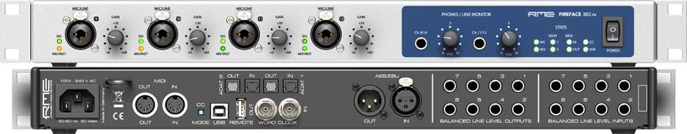 Usb audio interface RME Fireface 802 USB and Firewire Audio Interface, Open Box