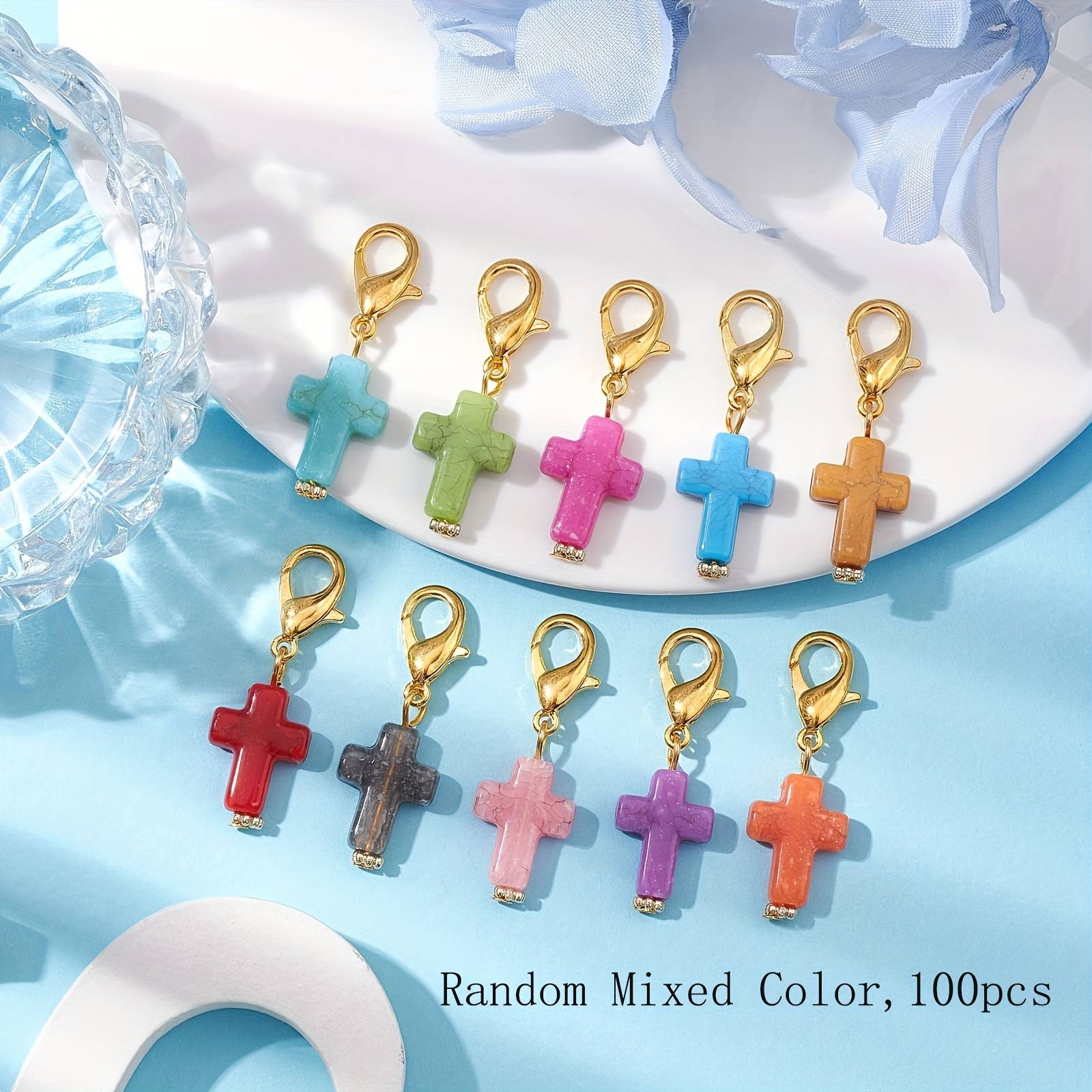 Temu Acrylic Keychain Charms Pack Assorted Colors