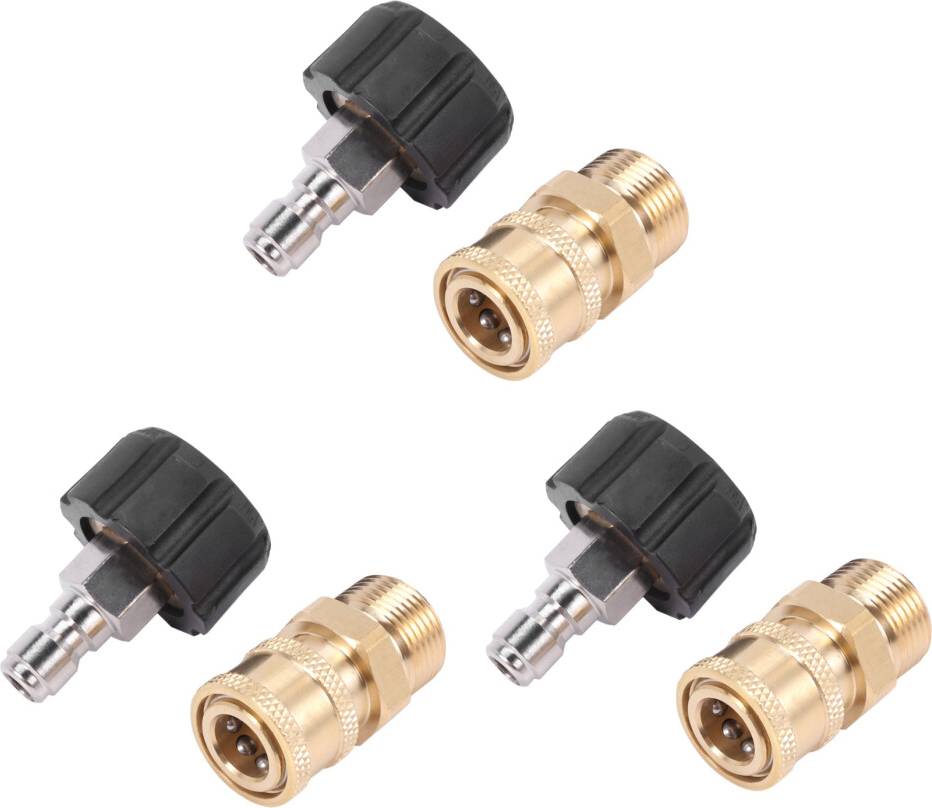 Pressure Washer Adapter Set M22 To 1/4 Inch
