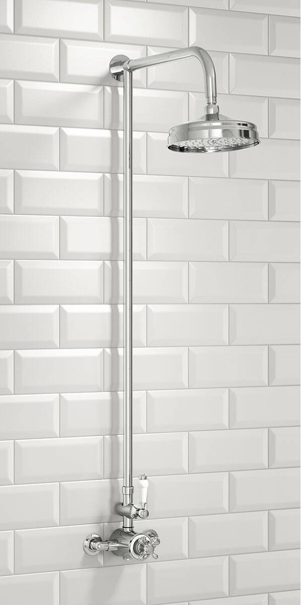 Chrome Traditional Rigid Riser Shower Kit