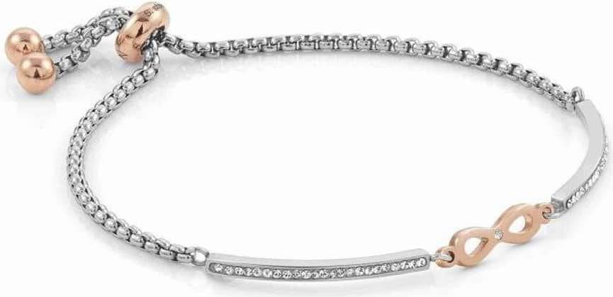 Nomination Infinity Toggle Pave Half Bangle - Silver