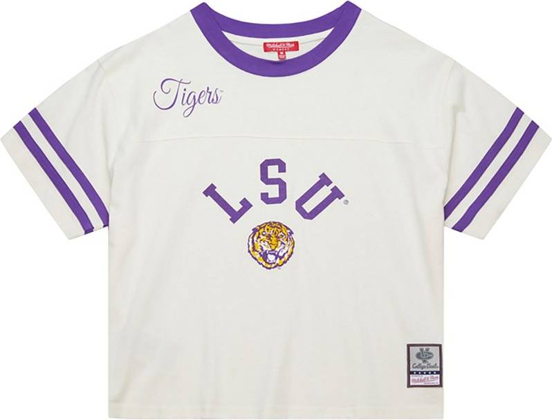 Mitchell & Ness Cropped Ringer T-Shirt Cream