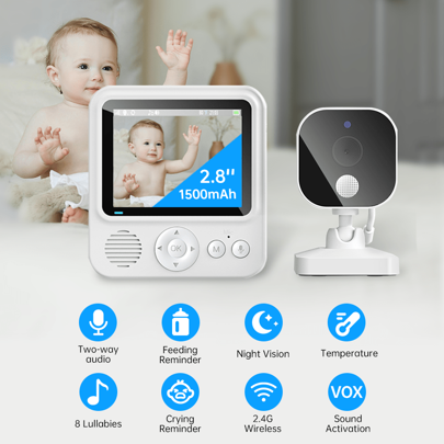 Shein Baby Monitor With 2.8 Inch Rechargeable Screen