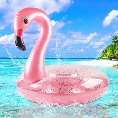 Shein Flamingo Design Thickened PVC Inflatable Swimming Ring