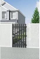 Garden gate latch H&O Direct Rustic Garden Gate with Latch Grey