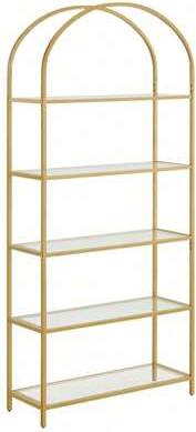 Glass shelves for bathroom Shein 5 Tier Tempered Glass Unit Shelving System