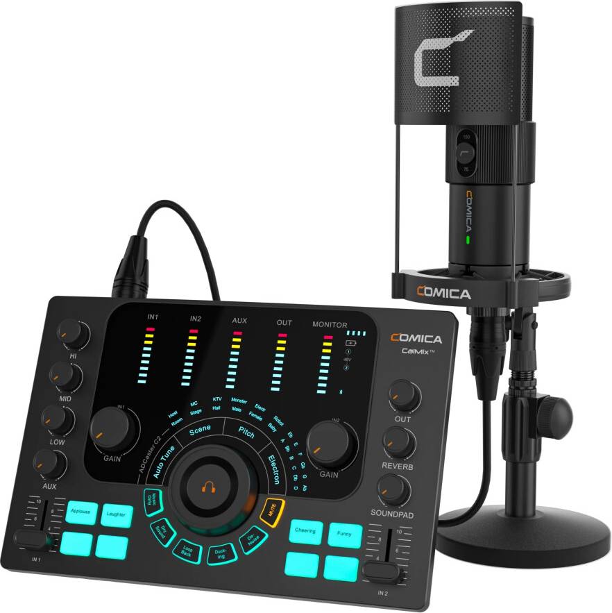 ADCaster C2 Dual XLR Audio Interface Podcast Mixer Kit