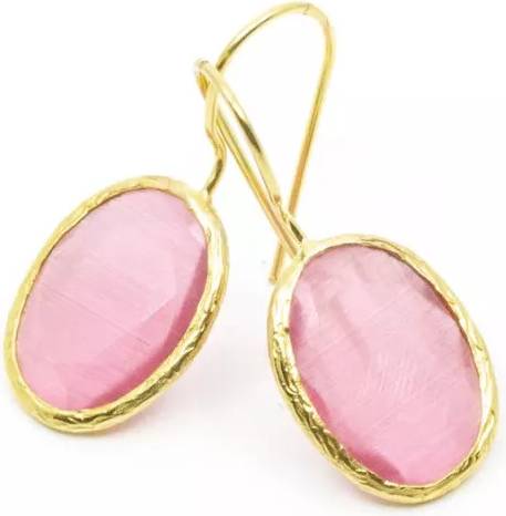 Örhänge Rosa Thea Guld