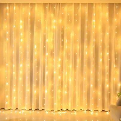 Window Curtain Lights 300 LED With Remote