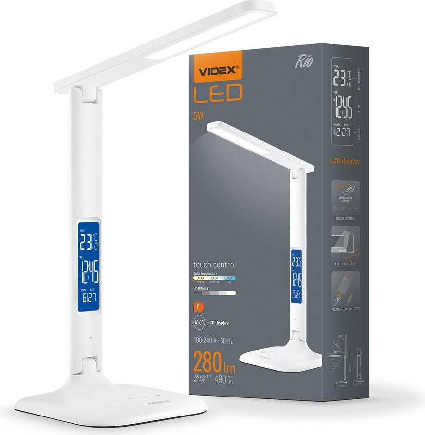 Videx LED Rio Dæmpbar 5-step Neutral Bordlampe