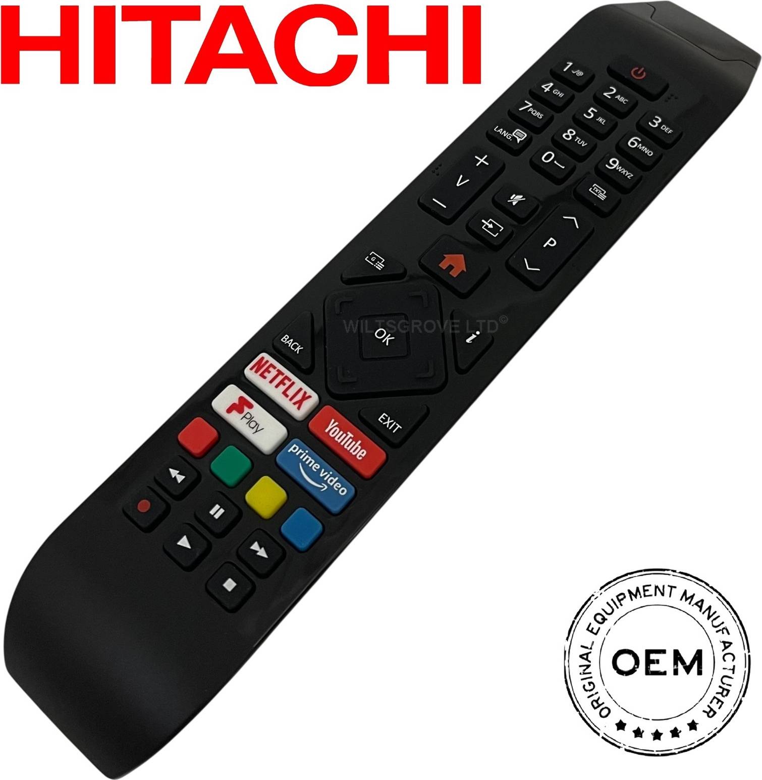Hitachi Remote Control For RC43141 Smart LED TV