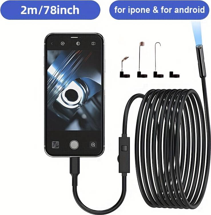 Temu Borescope Camera With Adjustable Probe