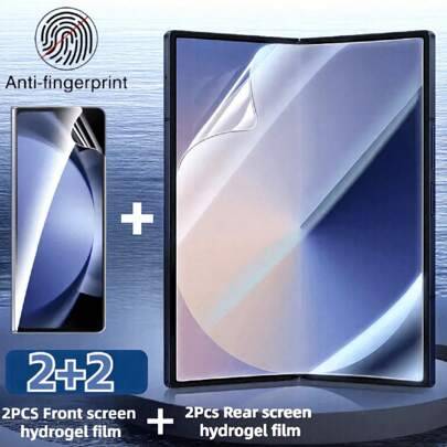 Shein 2+2 Pcs HD Full Coverage Front & Rear Hydrogel Screen Protector Film