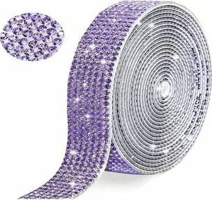 Glass DIY Rhinestone Purple Garment
