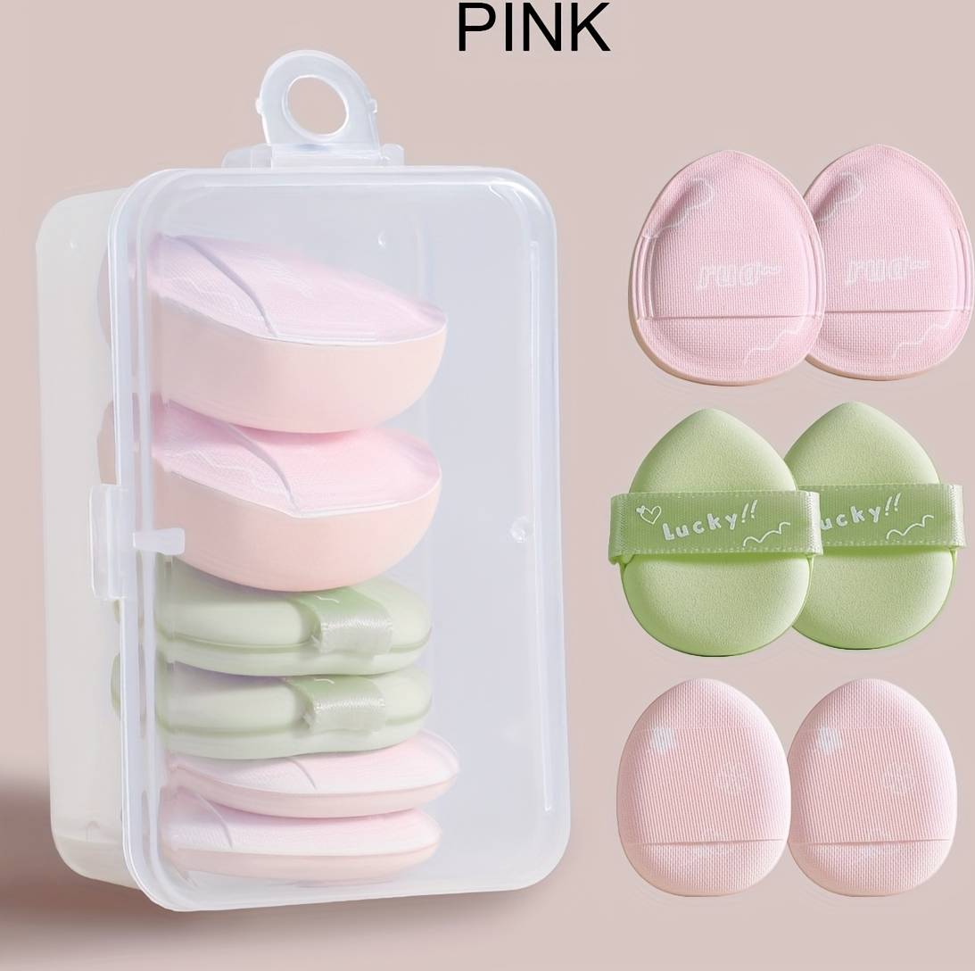 Temu Mini Puff Set With Box Hydrophilic Polyurethane Sponge - Soft Texture