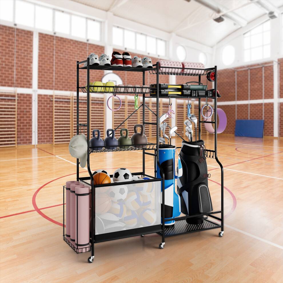 Costway Golf Bag Ball Storage Rack