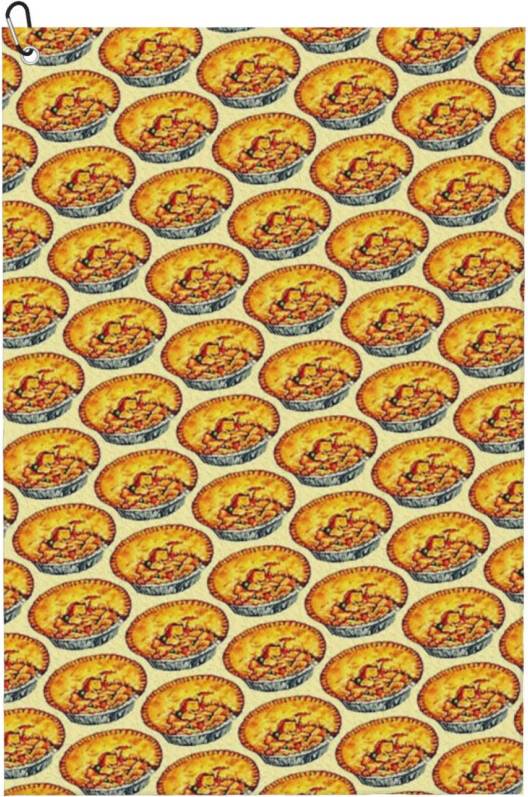 WHIBOS Chicken Pot Pie Pattern Golf Towel