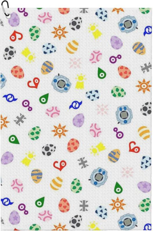 WHIBOS Digital Pattern Golf Towel Fan