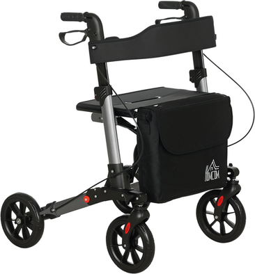 Homcom 4 Wheel Rollator Adjustable Walker