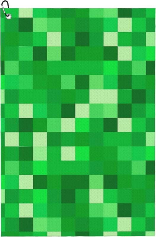 WHIBOS Creeper Pattern Minecraft Golf Towel