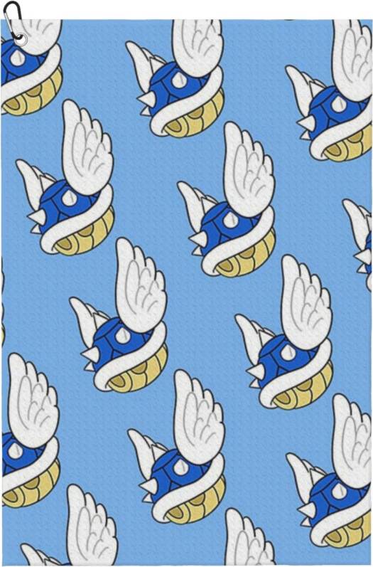 WHIBOS Blue Shell Light Blue Golf Towel Fan