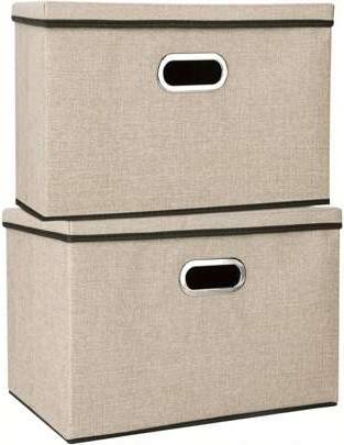 Shein Foldable Fabric Boxes With Lids Storage Box 2pcs