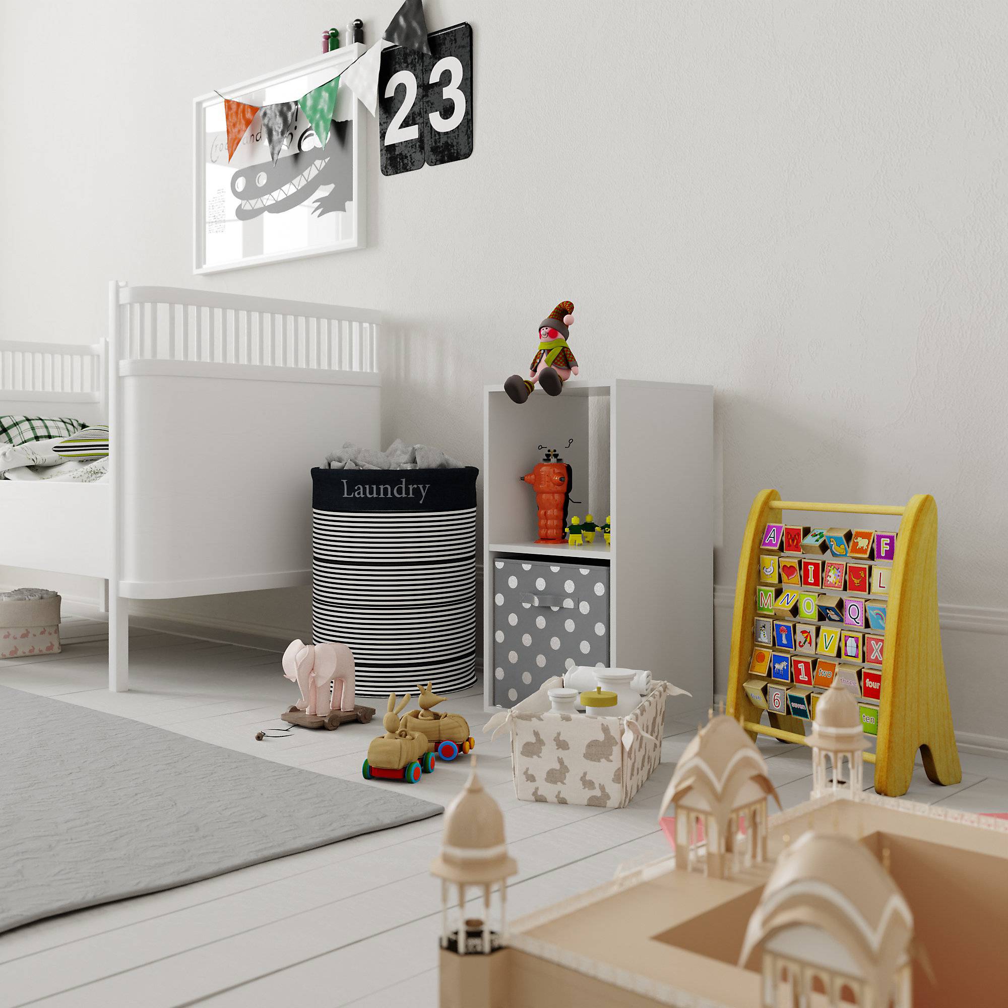 Compact Cube 2 Compartment Unit Storage Cabinet