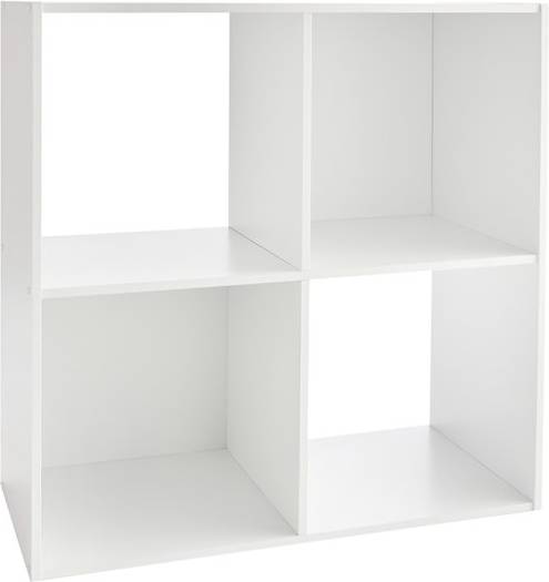 White cube storage At Home 4-Cube White Modular 13 Inch Storage Cabinet