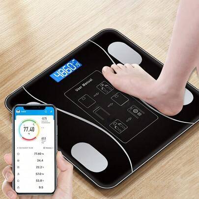 Smart scale Shein Smart Digital Bathroom Scale With Backlit LED Display
