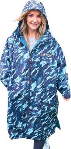 Free Spirit Aquarobe Pro Deep-Pile Fleece Lining Drying Robe - Alpha