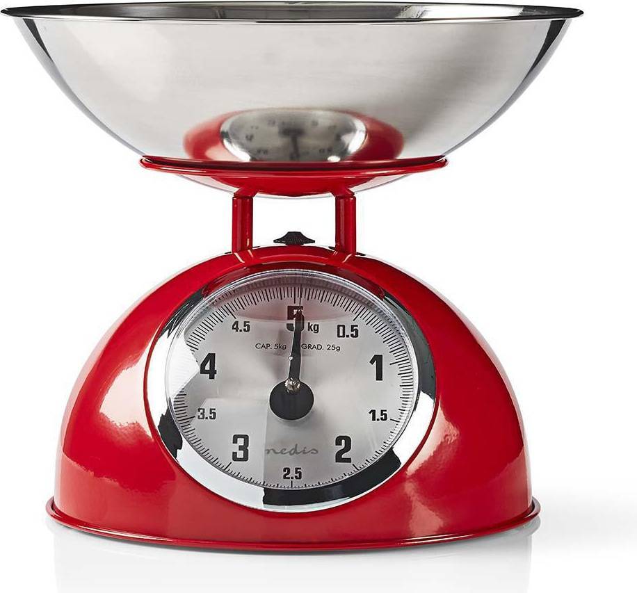 Nedis Kitchen Scale Red