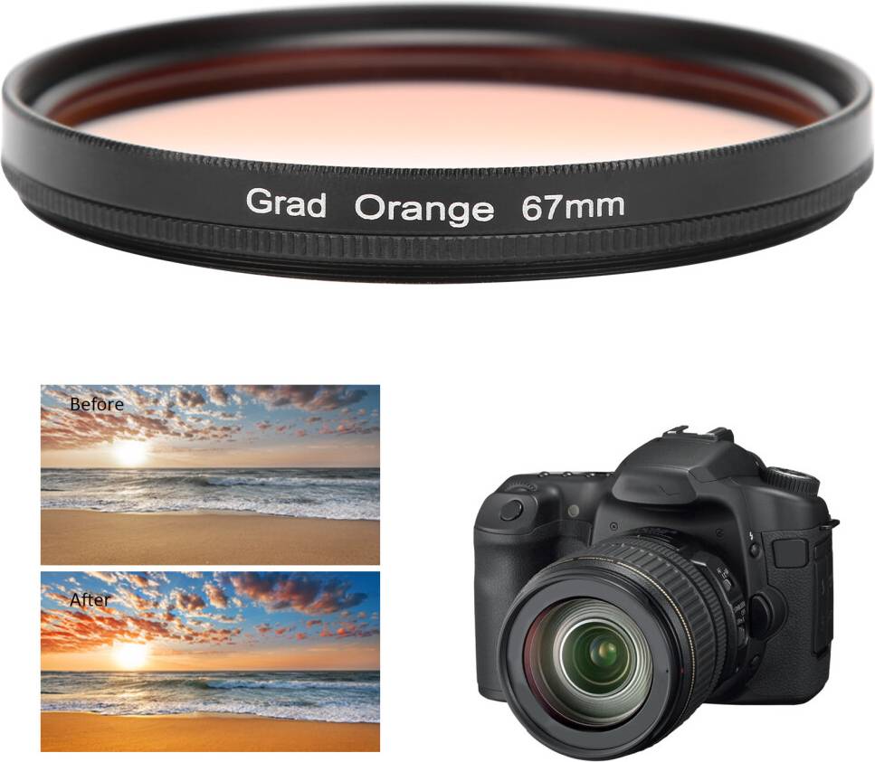 Junestar 67mm DSLR Camera Lens Gradient Filter