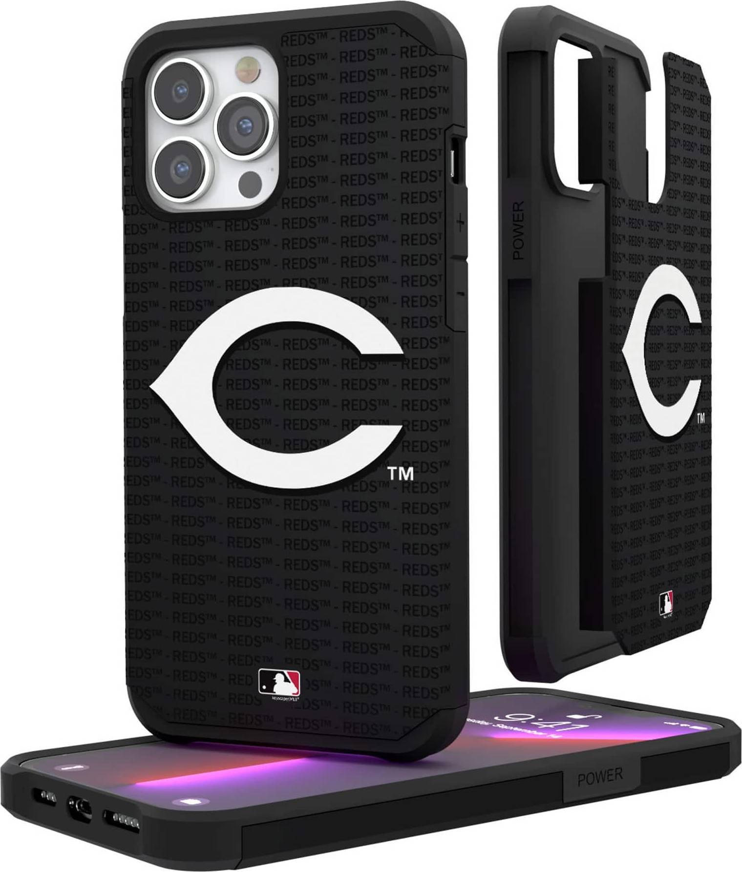 Keyscaper Cincinnati Reds iPhone Text Backdrop Rugged Case