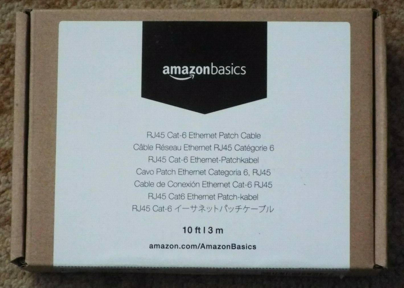 Amazon Basics RJ45 Cat6 Ethernet Patch Cable 3m 10ft