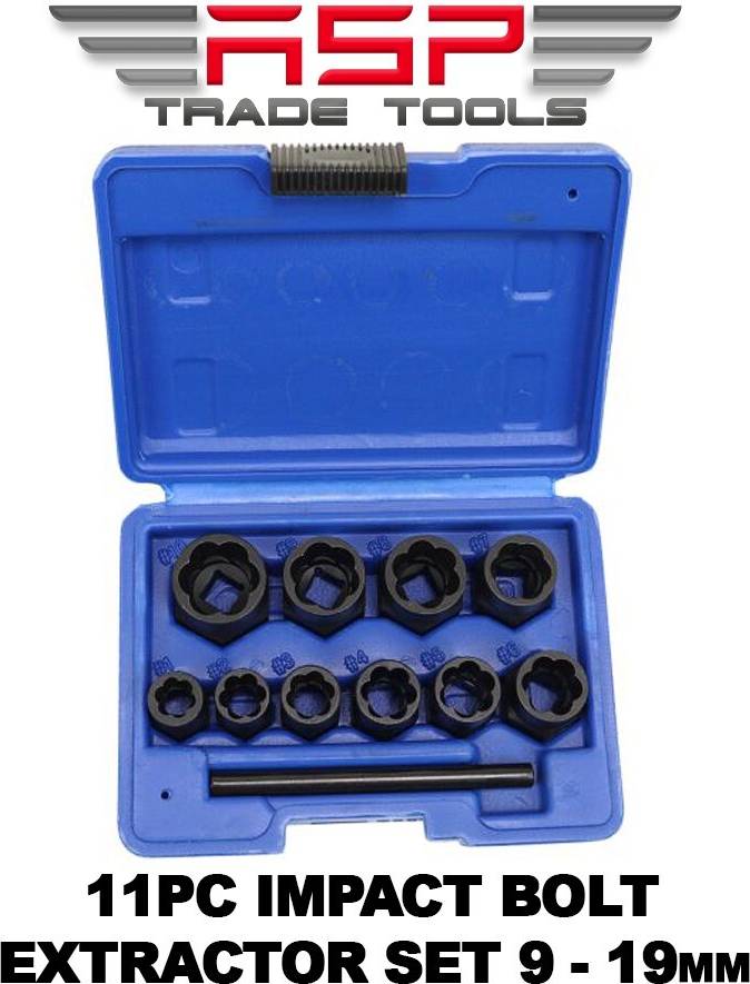 US PRO 11pc Bolt Extractor Set Tool Kit